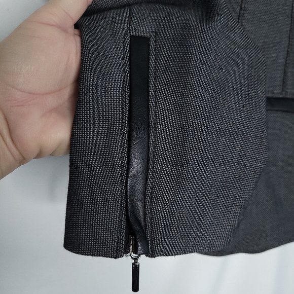 WHITE HOUSE BLACK MARKET Women's Jacket With Faux Leather Trim Size 2 - Picture 5 of 14